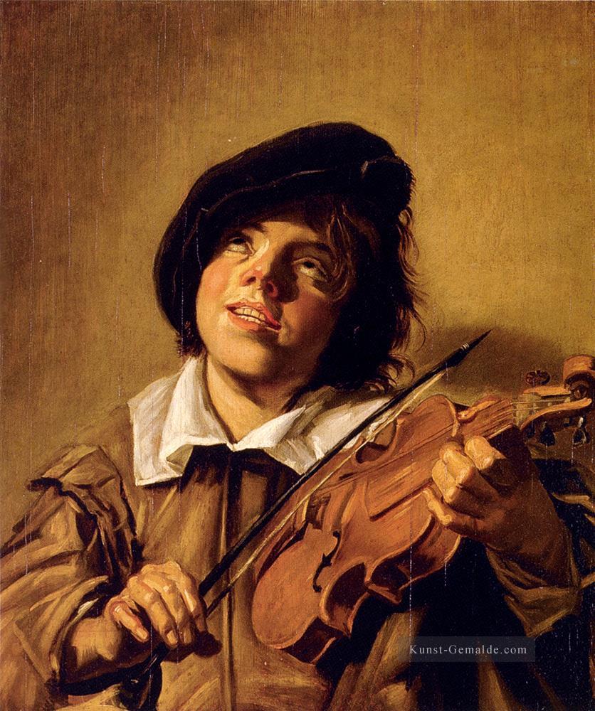 Junge spielt eine Violine Porträt Niederlande Goldene Zeitalter Frans Hals Ölgemälde